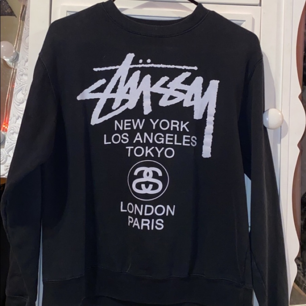 stussy world tour sweater